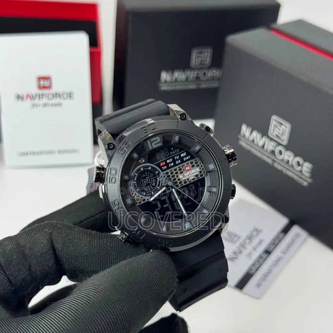 Naviforce Top Fashion Sport Men's Led Display Multi Functional Watch