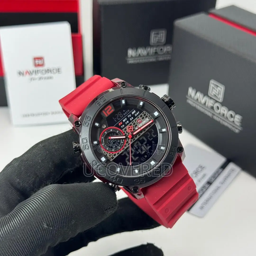 Naviforce Top Fashion Sport Men's Led Display Multi Functional Watch