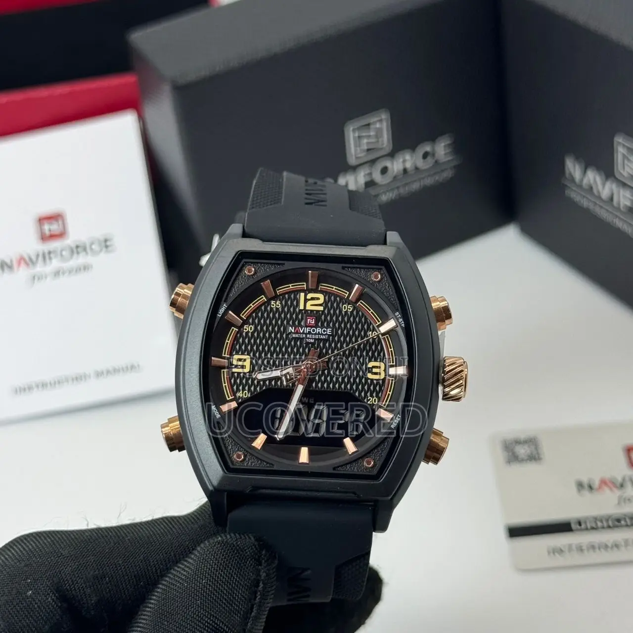 Naviforce Lcd Dual Display Waterproof Luminous Watch