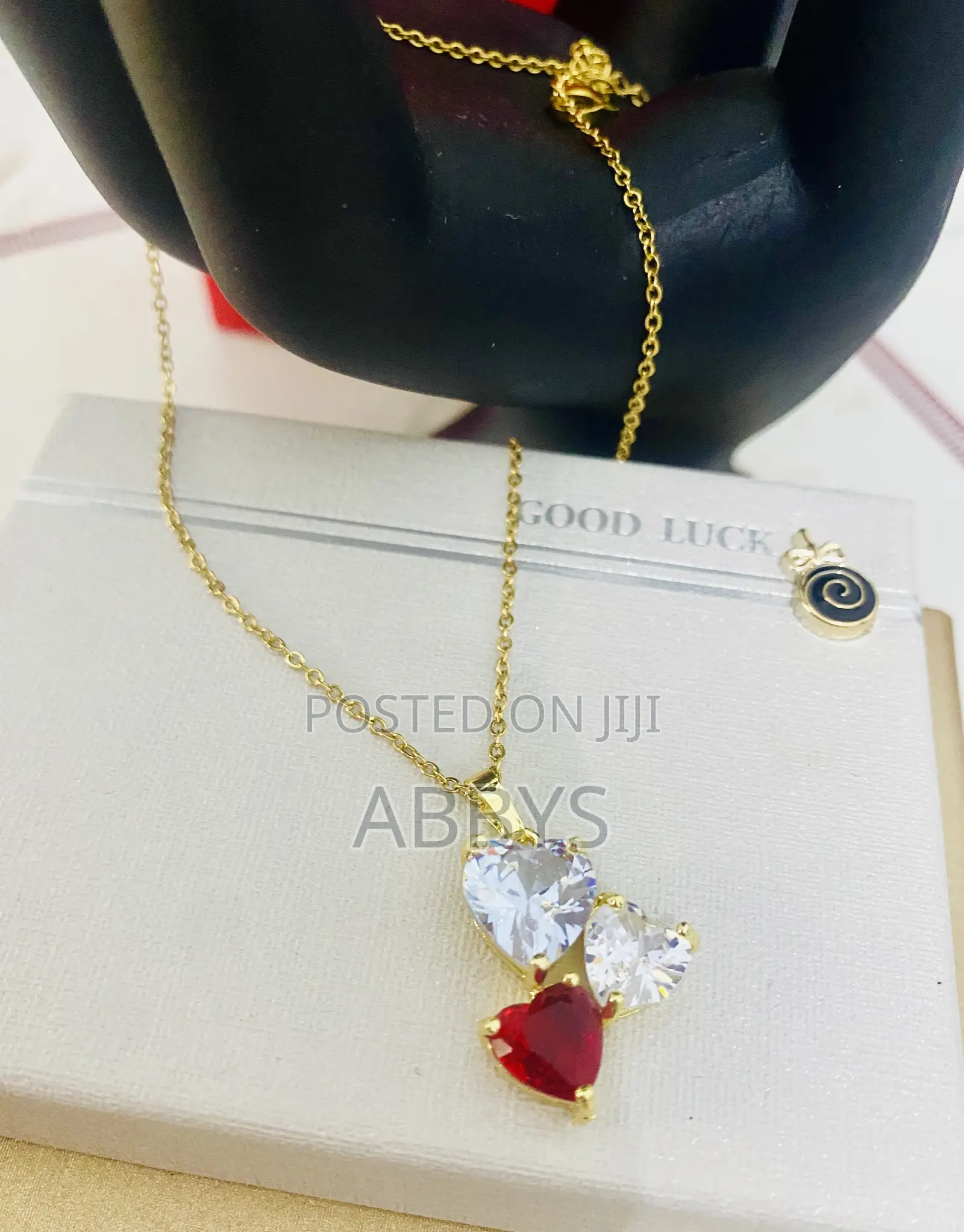 Romantic Triple Heart Pendant Necklace