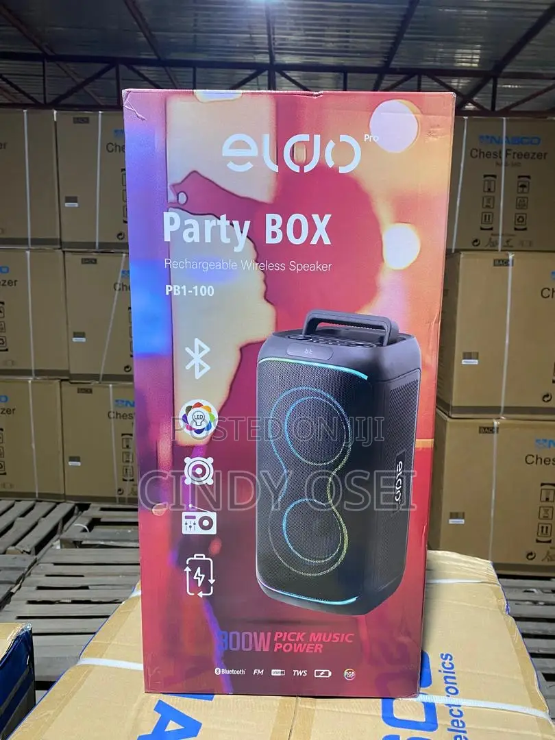 Eldo Pb1-100 Rechargeable Wireless Party Box Speaker 3002