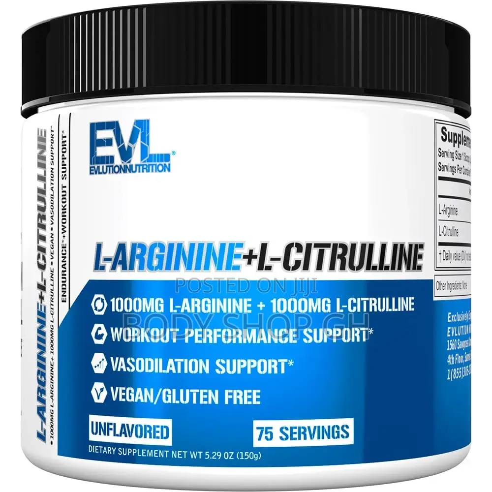 L-Arginine + L-Citrulline - Endurance + Workout Performance Supplement