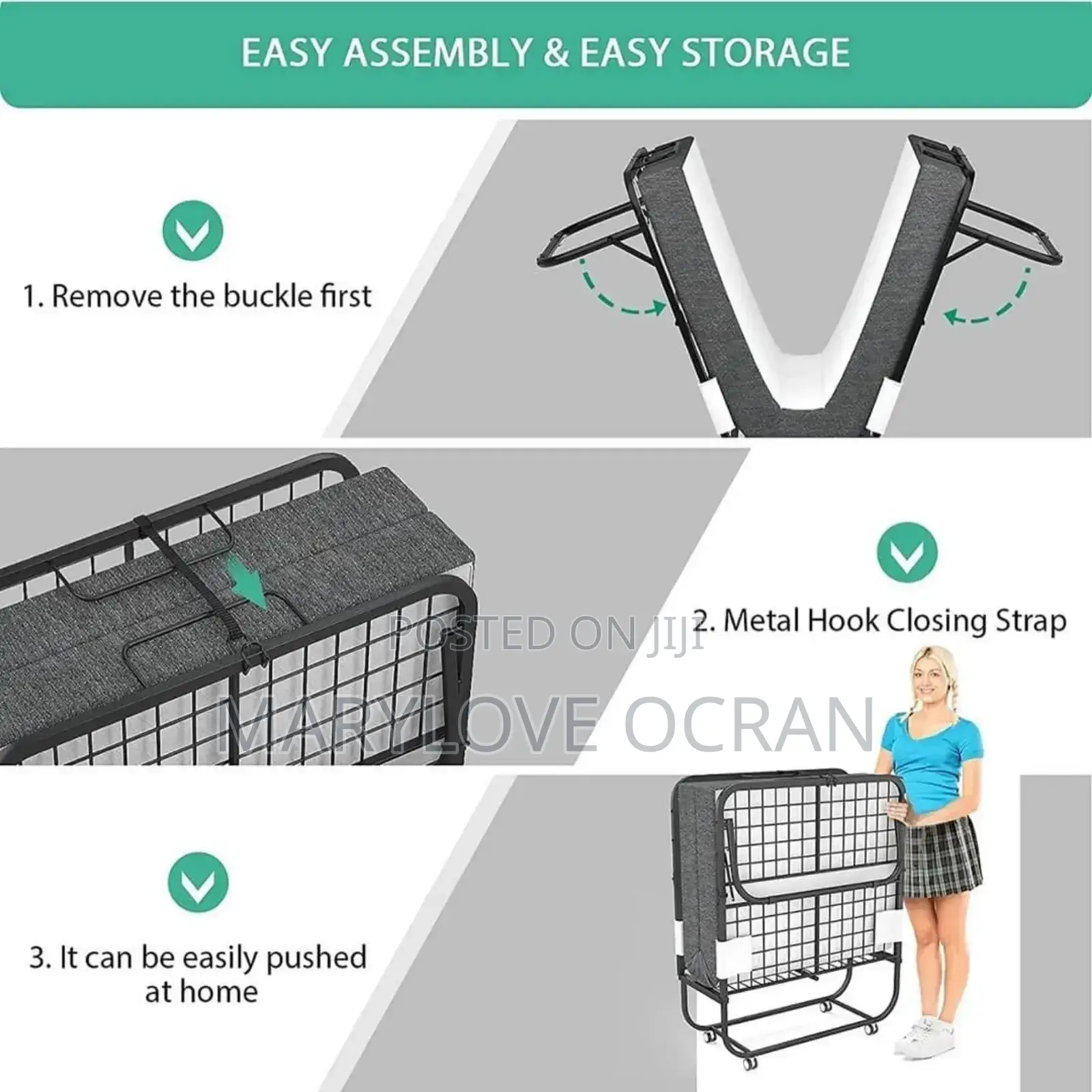 Foldable Bed Plus Mattress