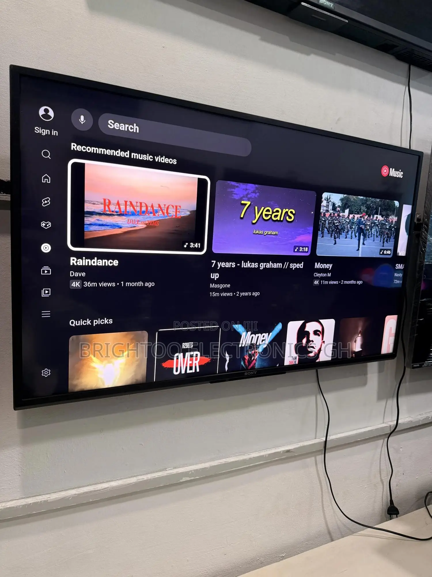 43inches Full Digital Satellite Sony Google Tv( 2023 Model)