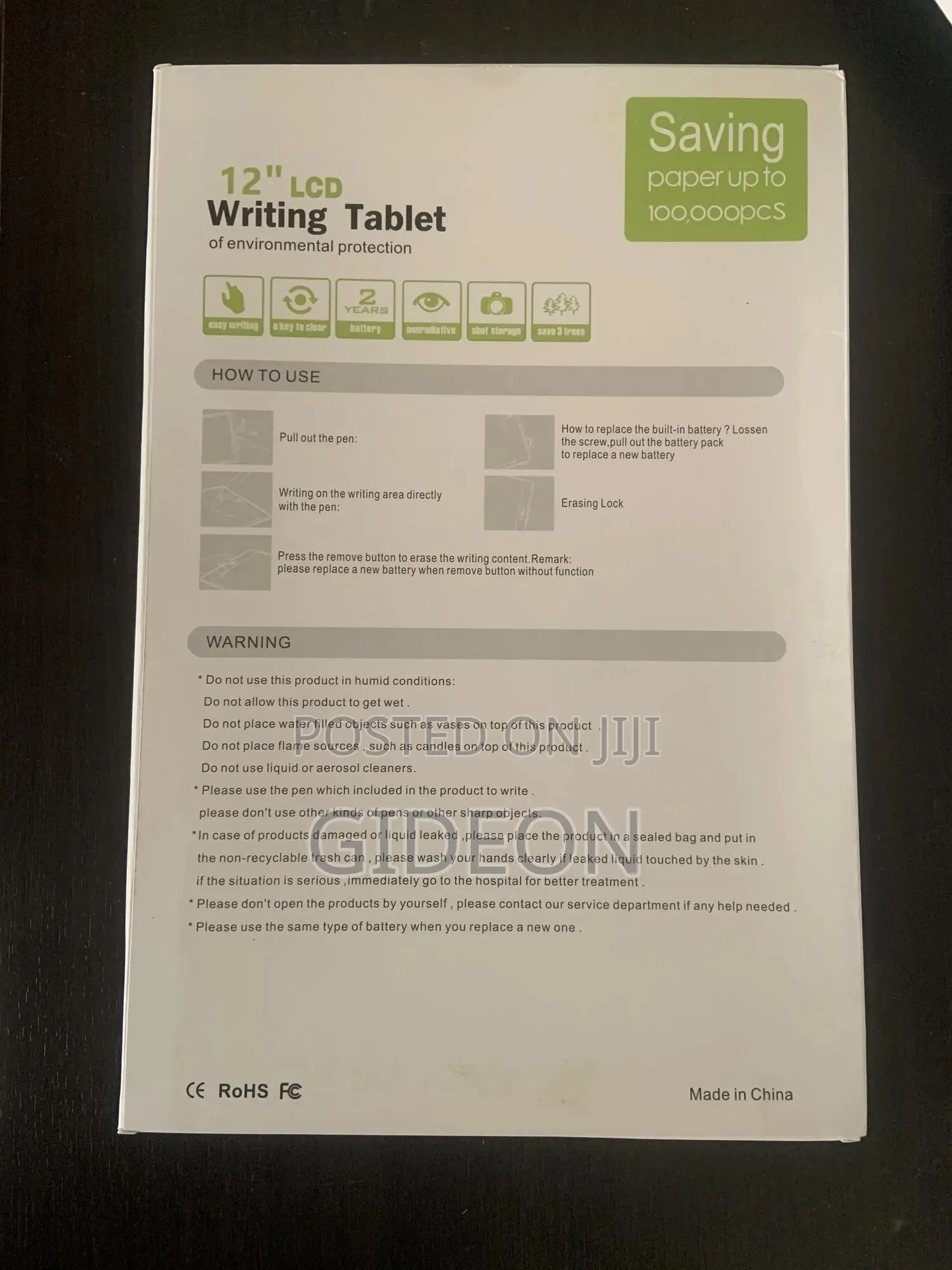 Lcd Writing Tablet For Kids. (12 Inches)