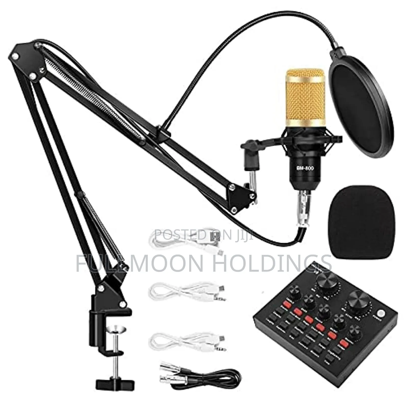 Bm 800 Microphone With V8 Sound Card for Live Streaming