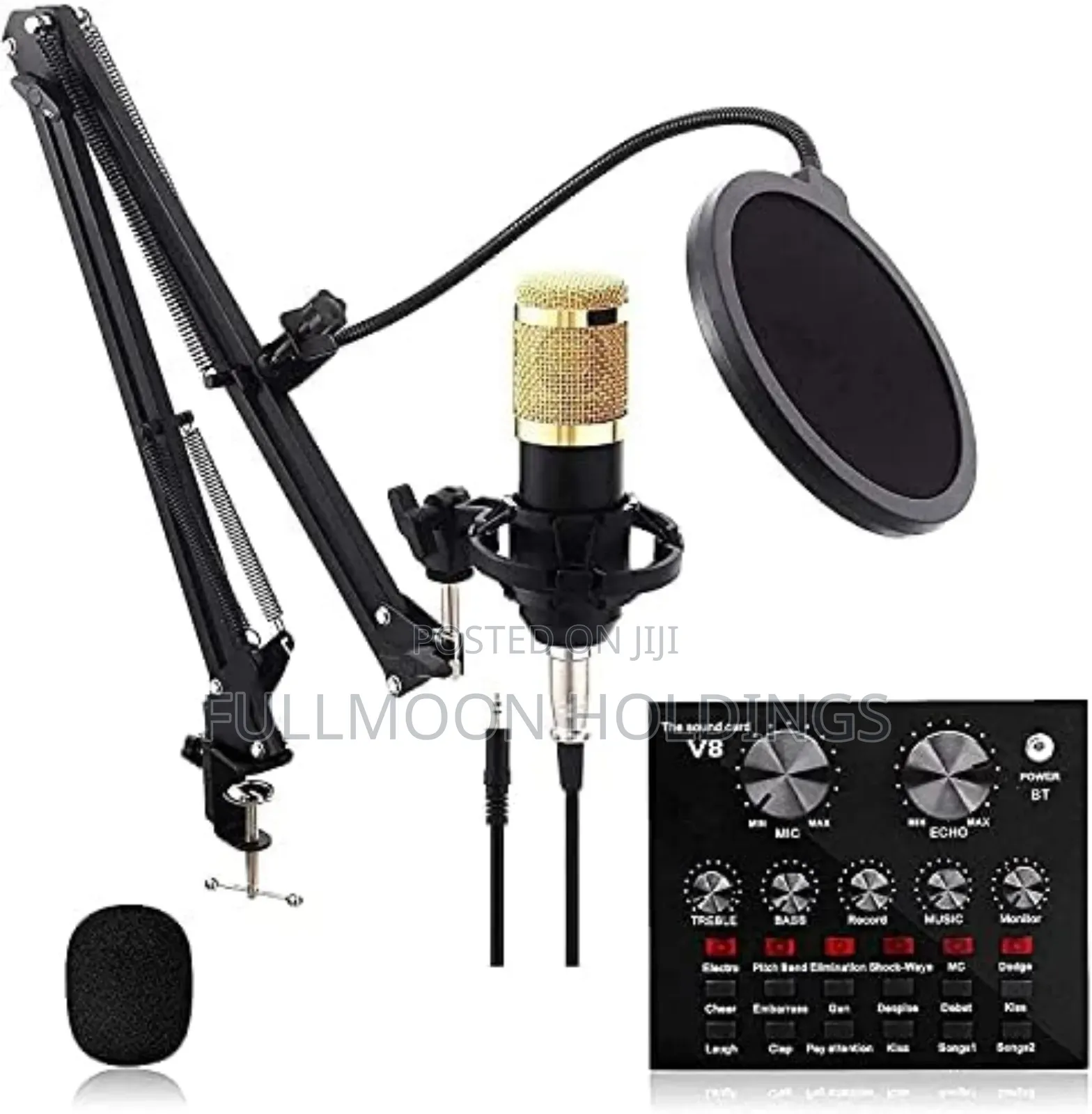Bm 800 Microphone With V8 Sound Card for Live Streaming