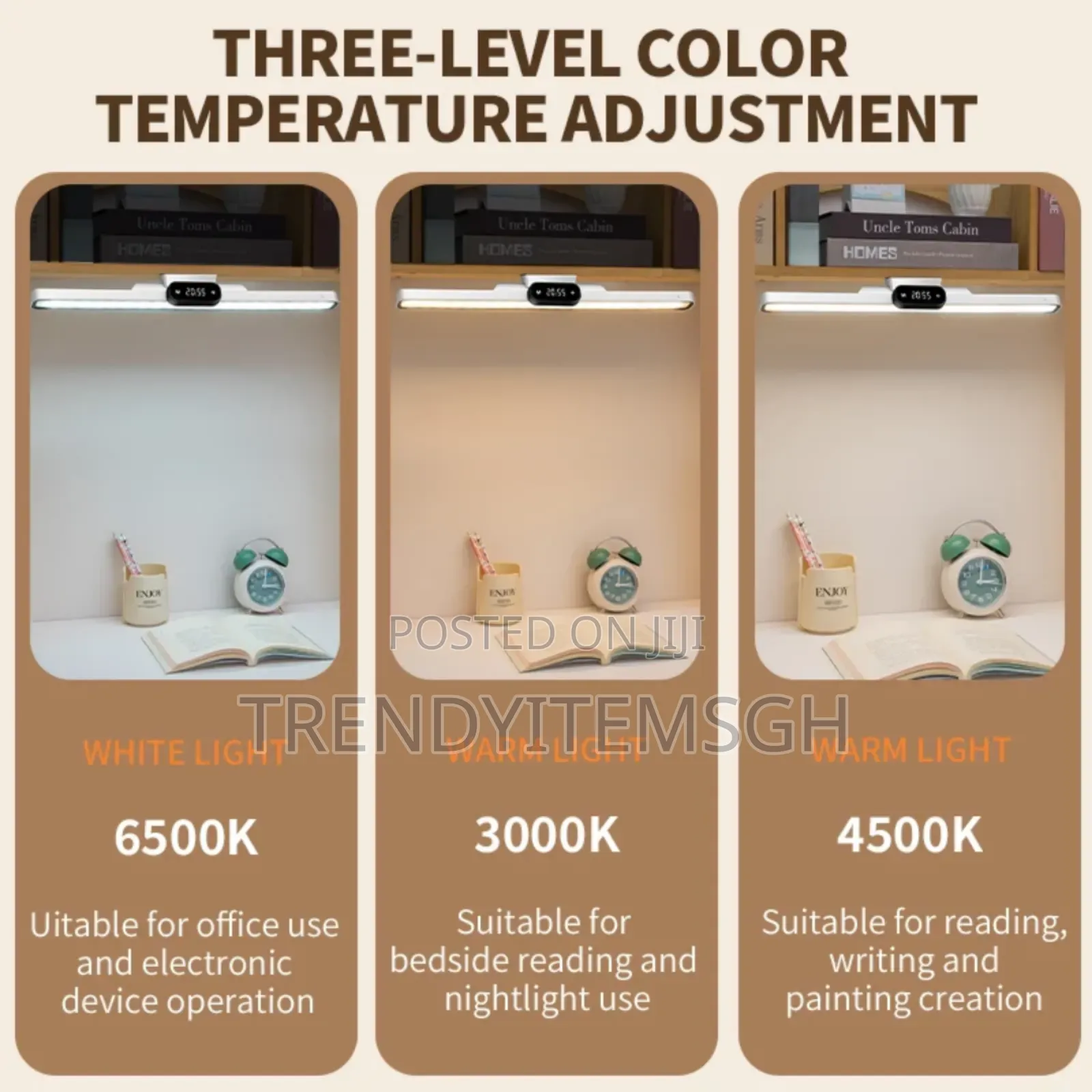 Adjustable Brightness Reading Table Cabinet Led Light With Time