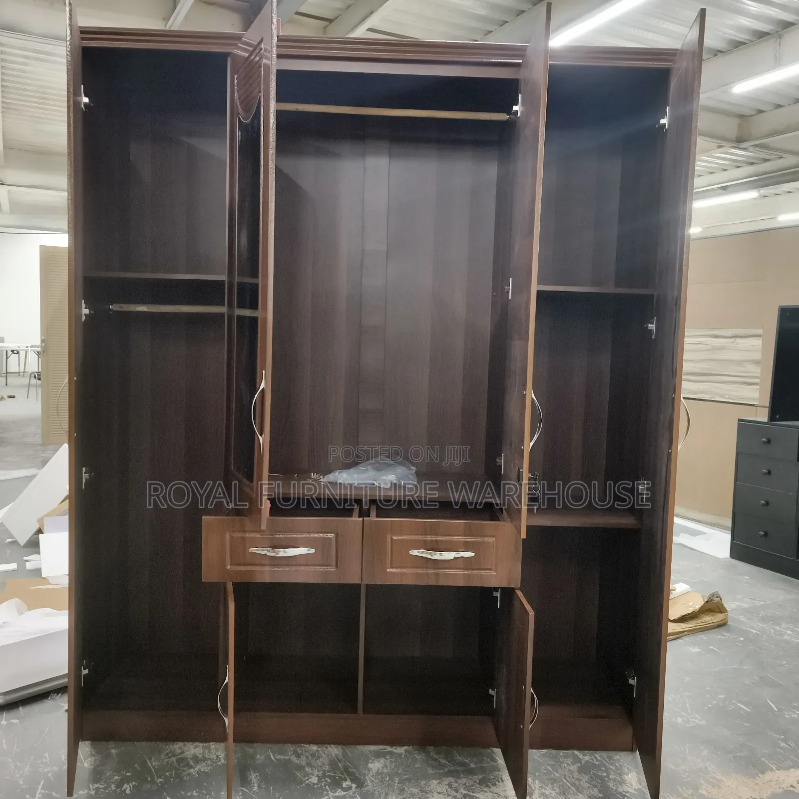 Coffee Color Wooden Wardrobe