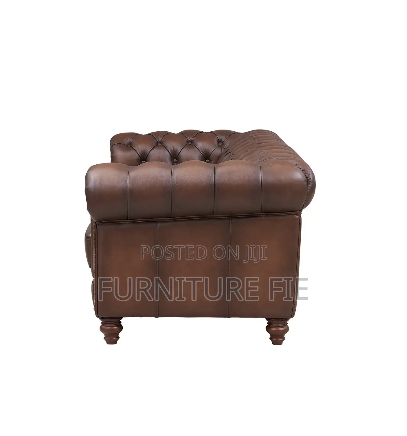 Alton Bay 91" Chesterfield Top Grain Leather Sofa Couch From Macys Usa