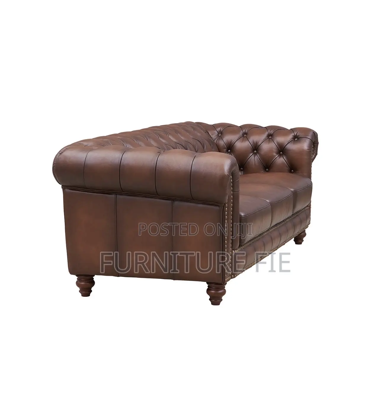 Alton Bay 91" Chesterfield Top Grain Leather Sofa Couch From Macys Usa