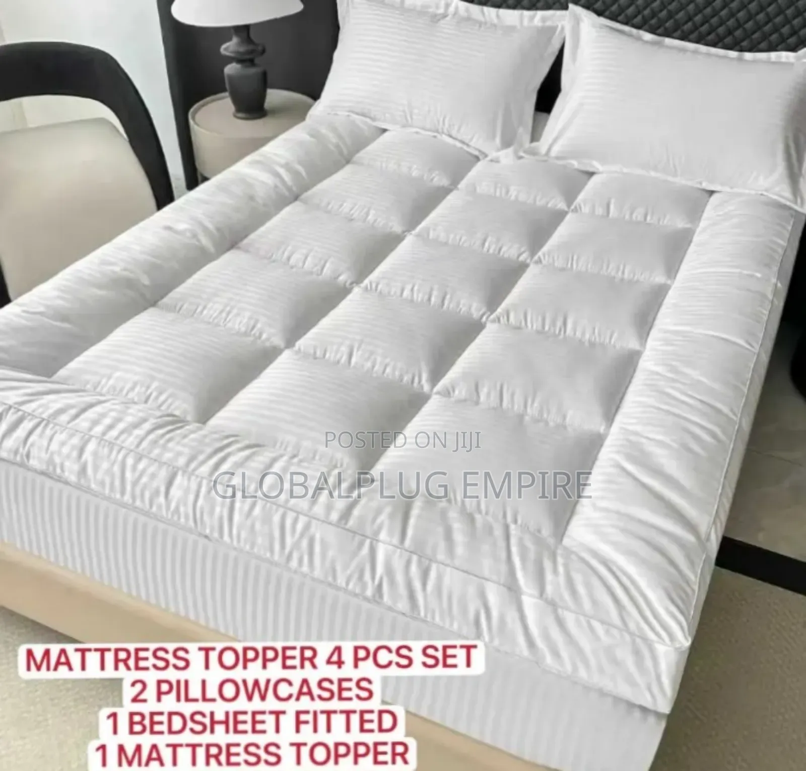4-Piece Mattress Topper Set Soft Comfortable