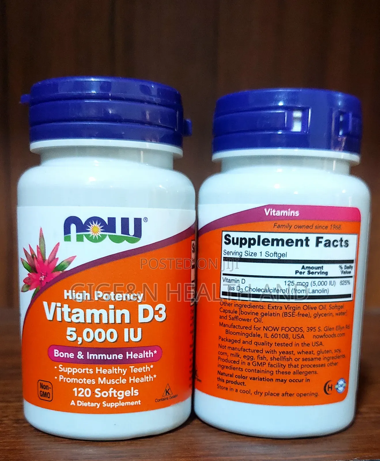 Now Vitamin D3 5000iu/120 Softgel (2028 Expiry)