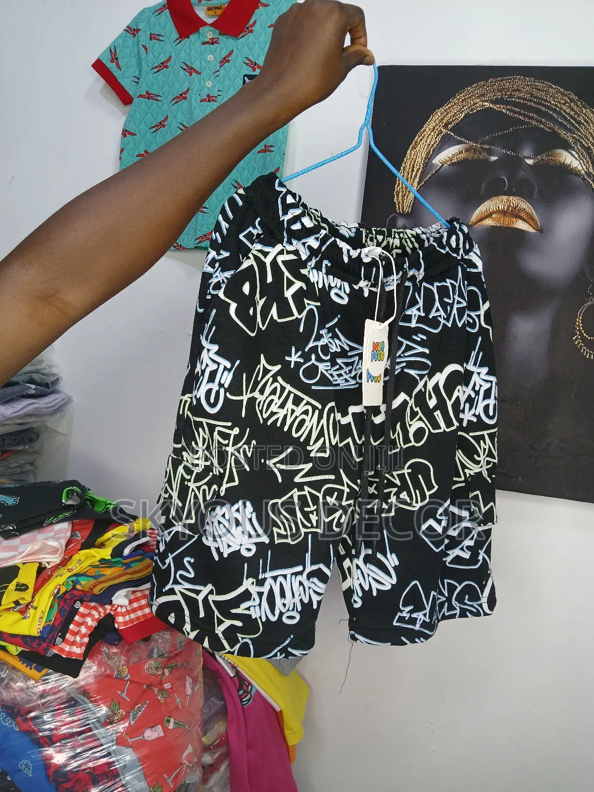 Black and Lemon Shorts for Kids 1-10years