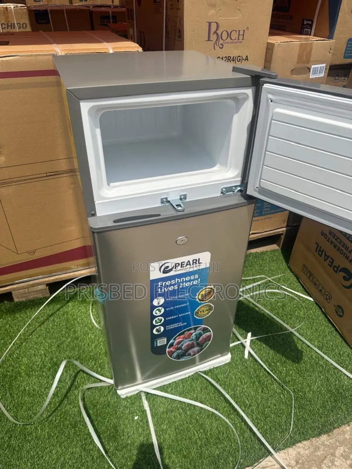 Pearl Table Top Double Door Fridge 95 Litres Top Freezer