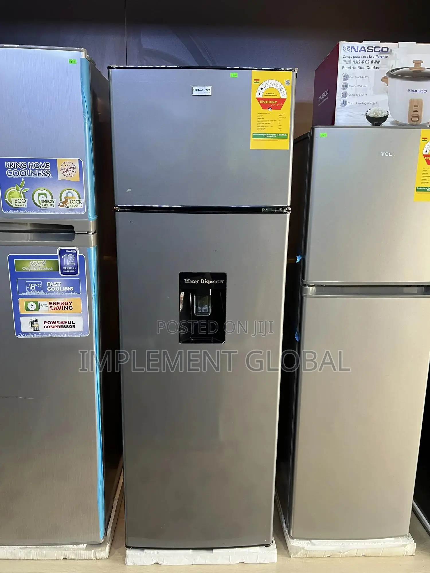 Nasco Fridge 280 Litres With Water Dispenser
