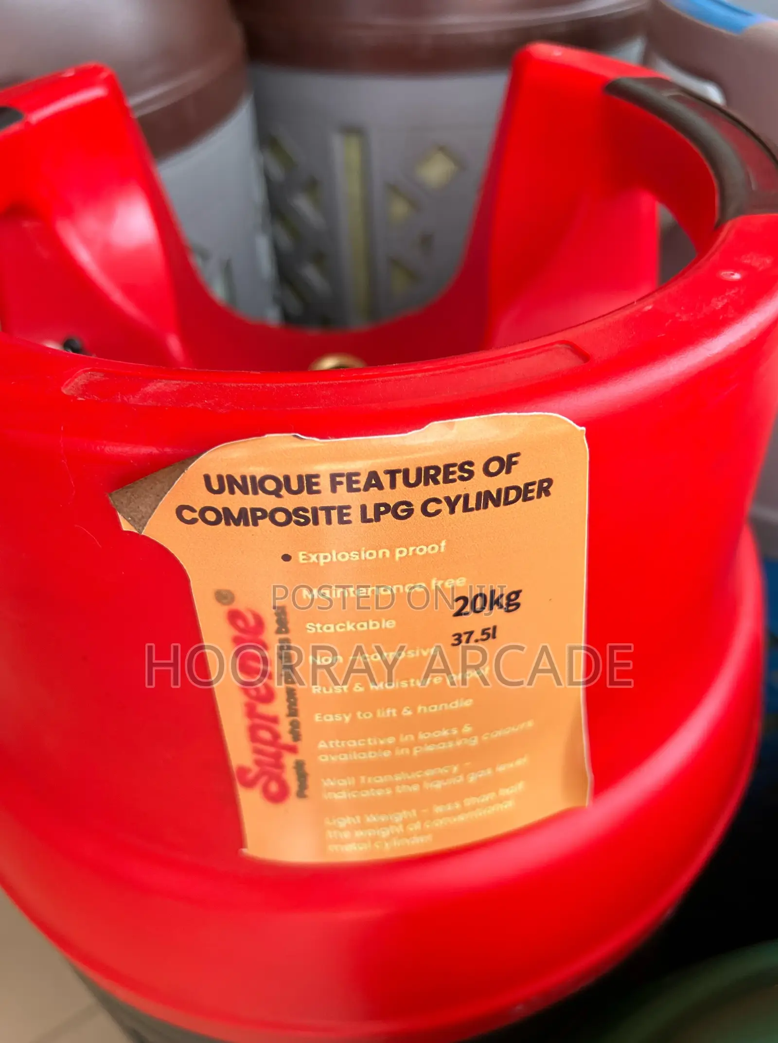 Supreme Composite LPG Cylinder 20kg (37.5l)