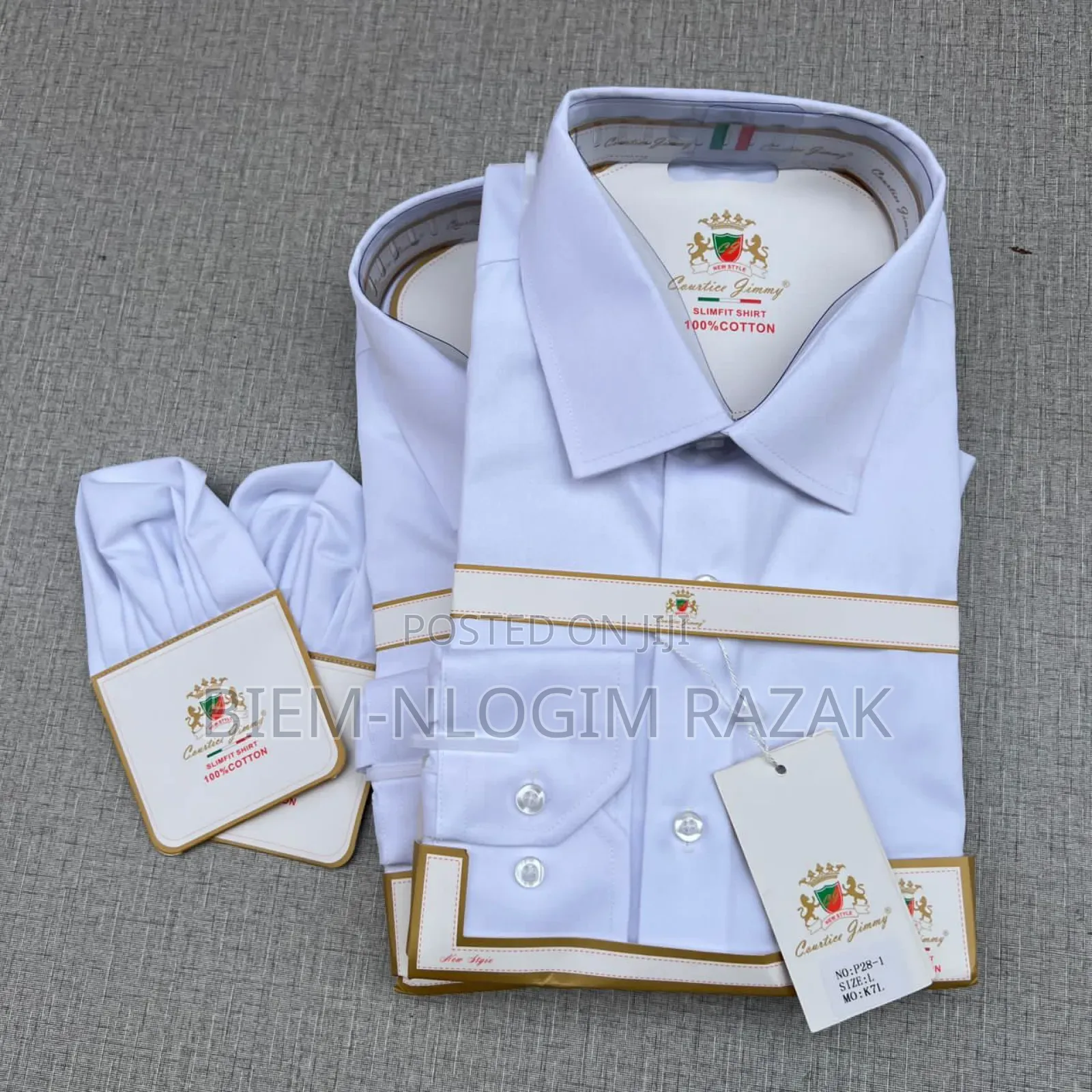 Courtice Jimmy Plain White Casual Long Sleeves Shirts