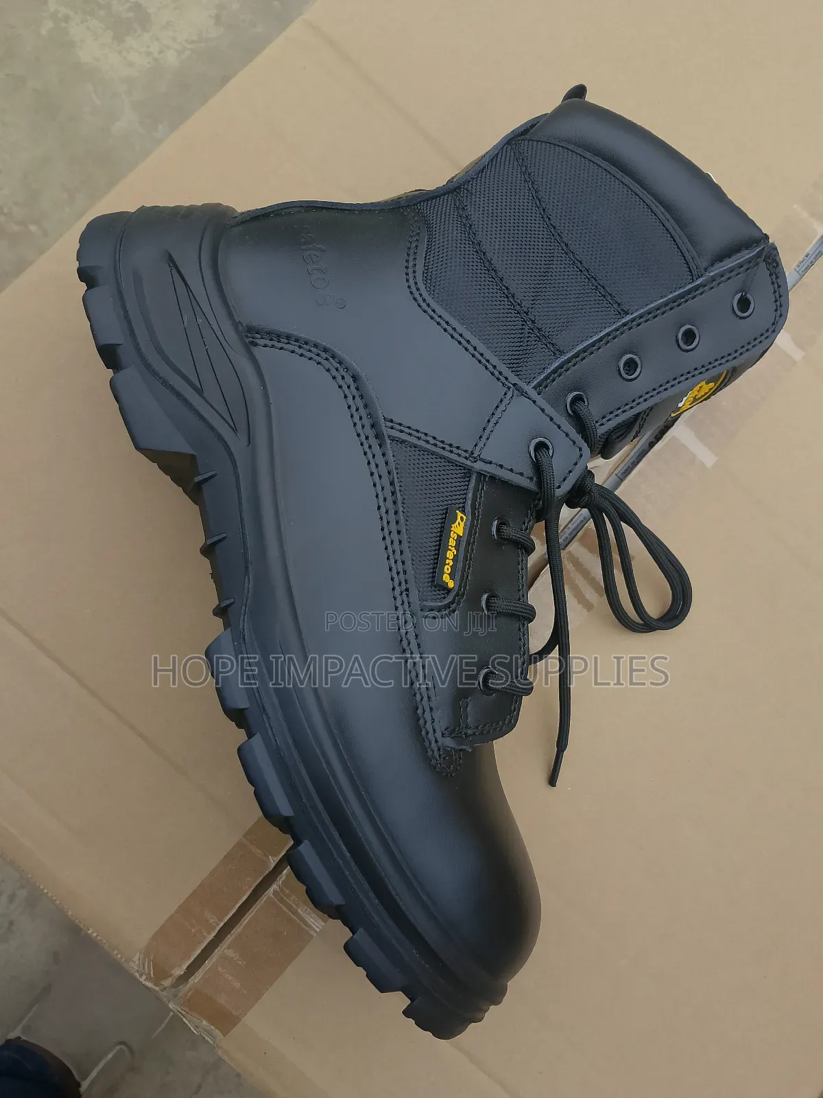 Safetoe Safety Military Desert Leather Boots.