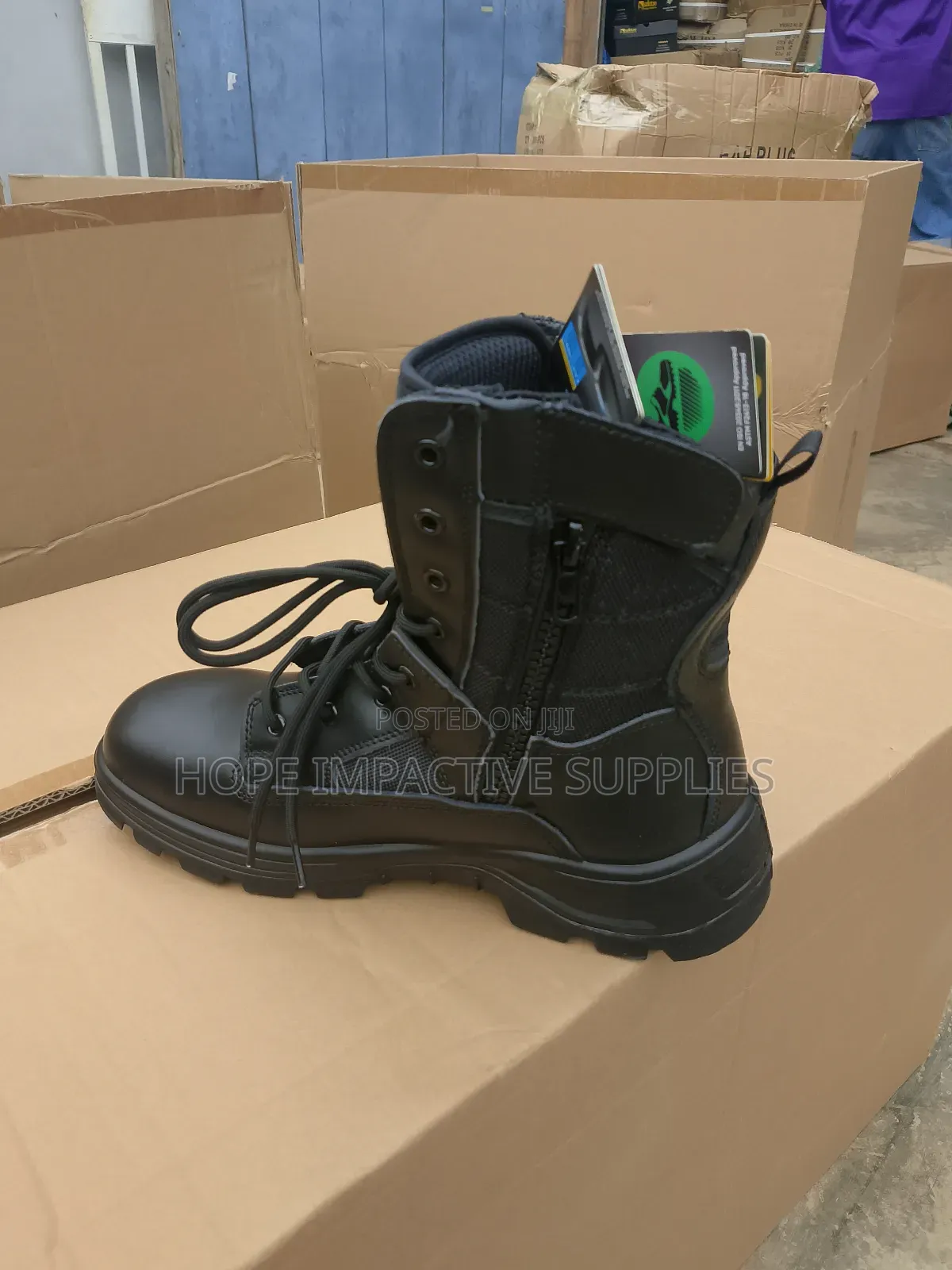 Safetoe Safety Military Desert Leather Boots.