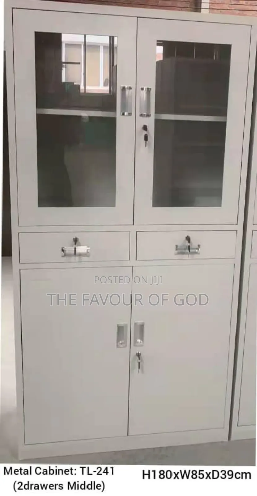 Metal Cabinet(Two Drawer Middle)