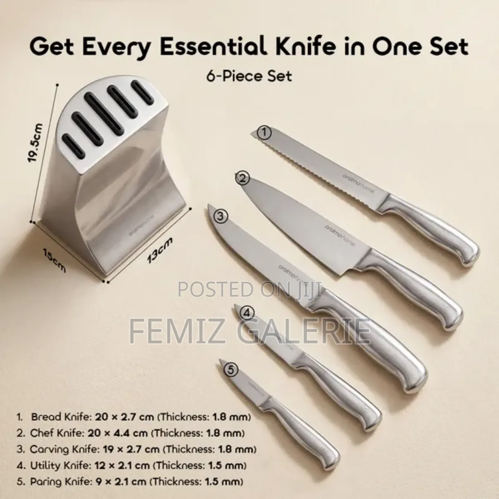 Oraimo Chefedge All in One Knife Block Set