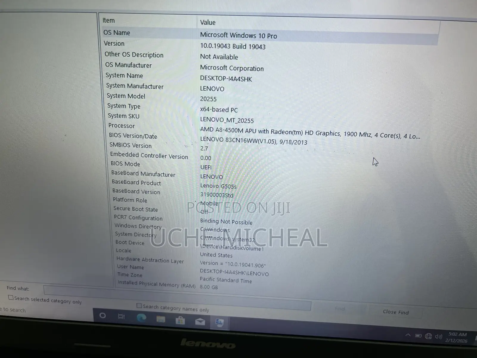 Laptop Lenovo Ideapad 3 8GB AMD A8 SSD 256GB