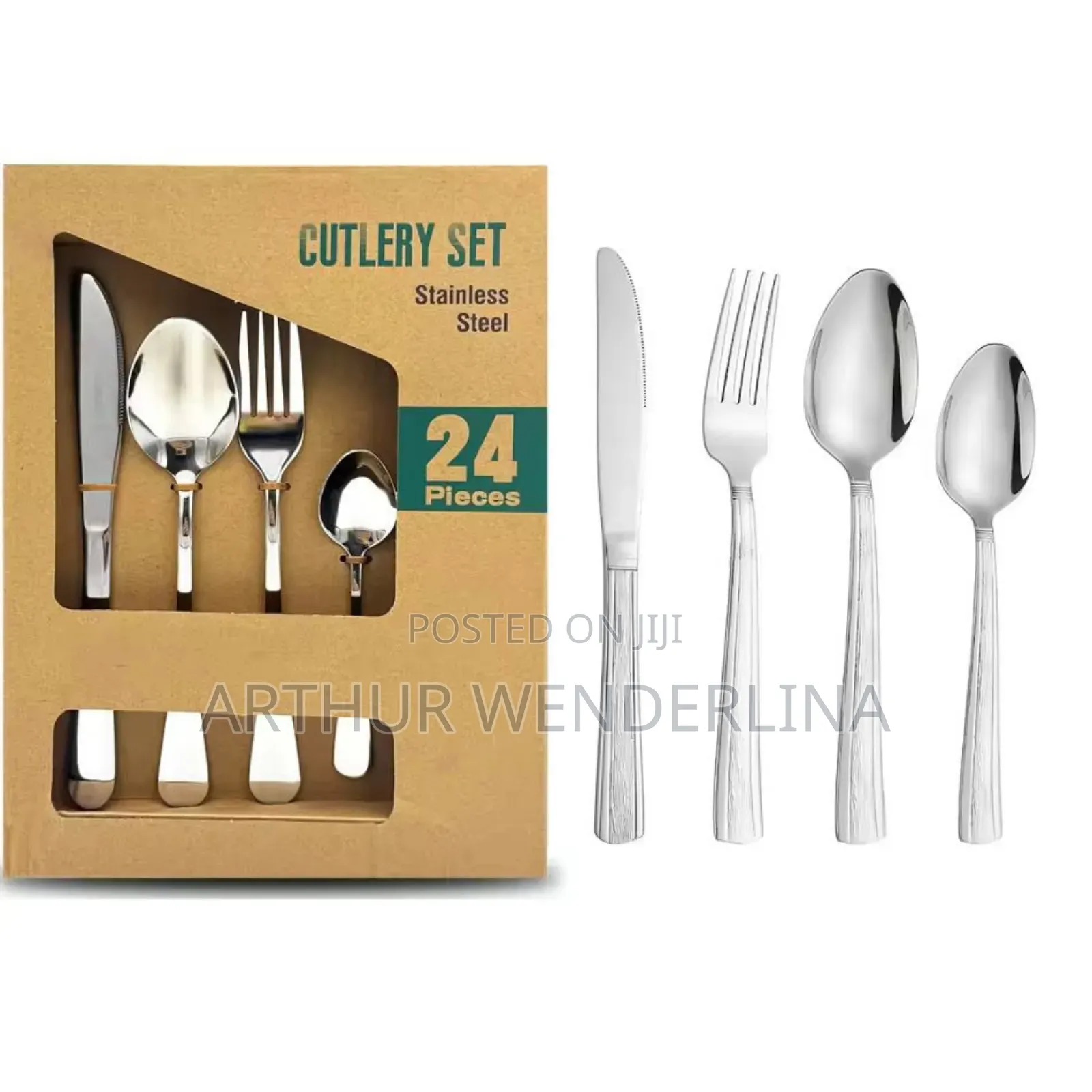 Silver Cutlery Set 24 Pieces