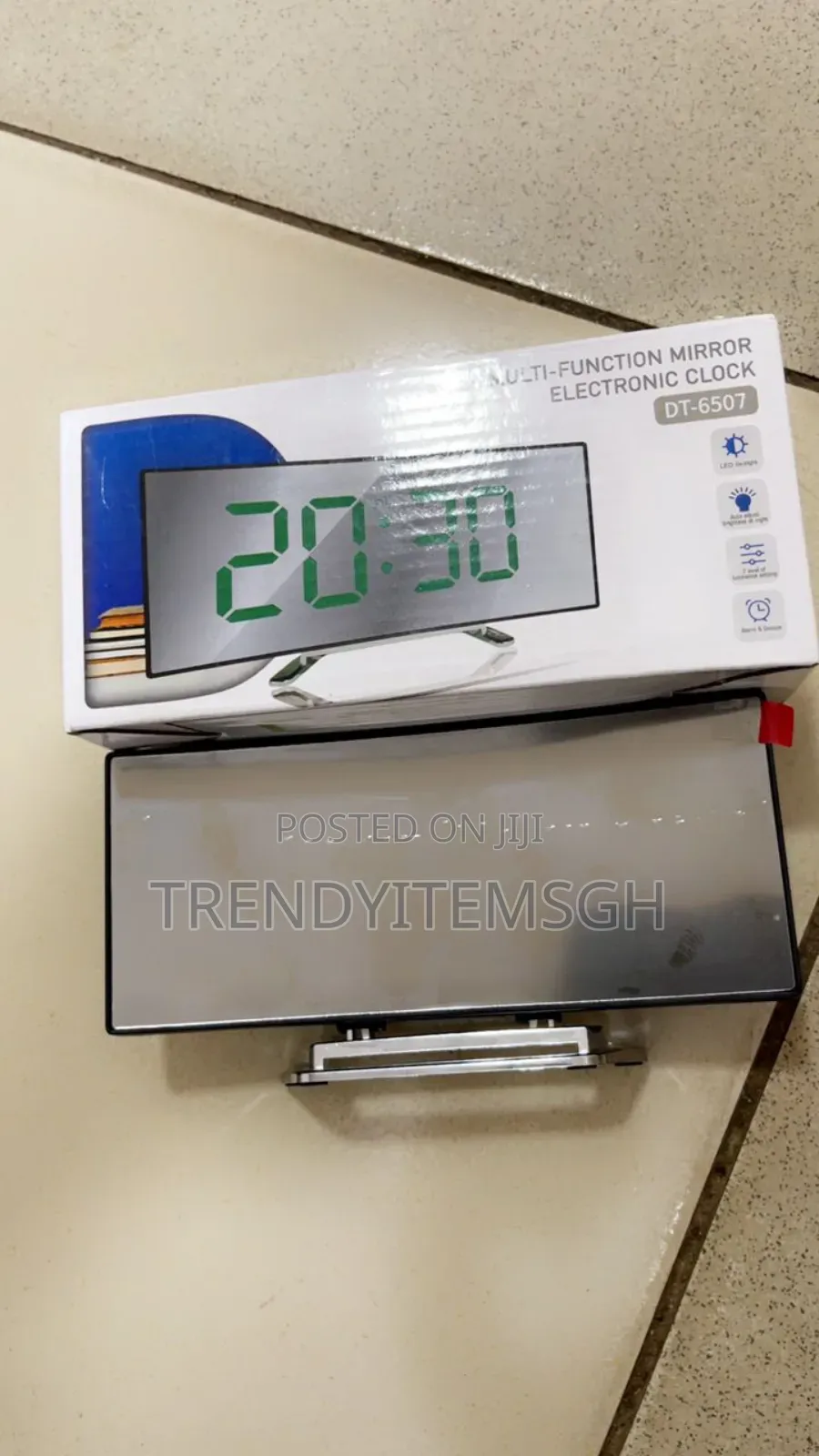 Multi Function Mirror Electronic Alarm Clock