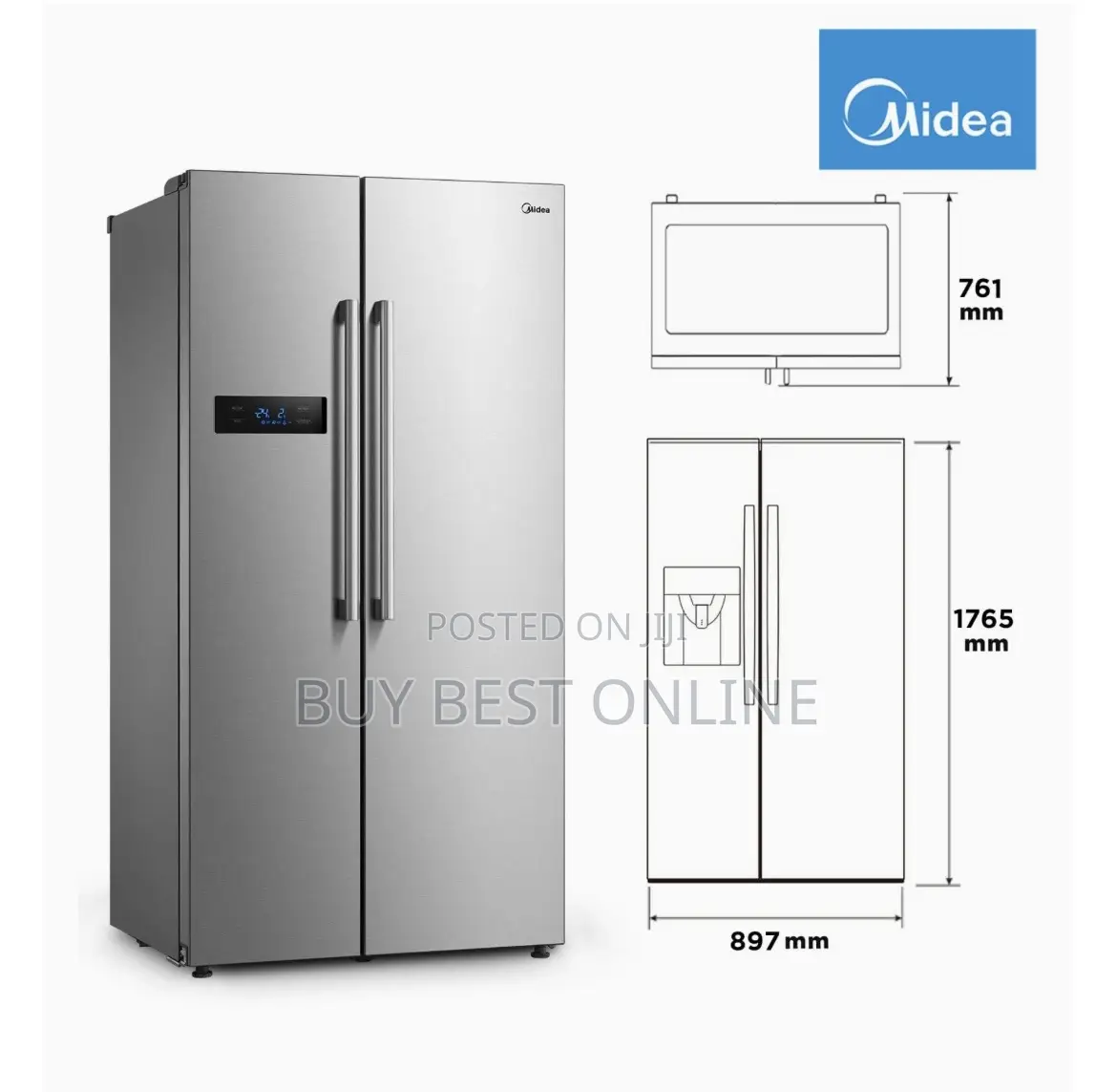 Midea 532l Side by Side Fridge/Freezer Combination