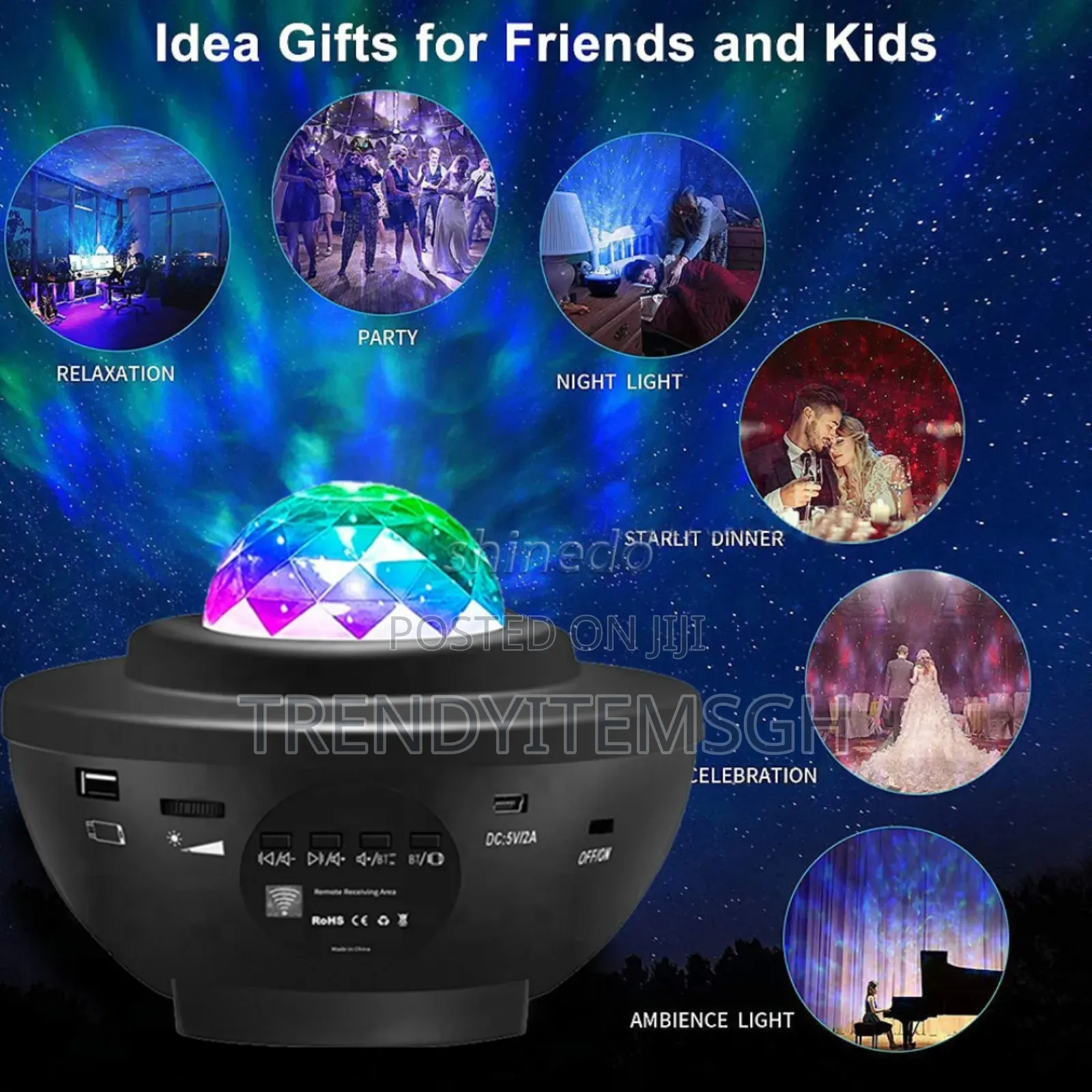 Galaxy Bluetooth Starry Projector Light Music Speaker + Remote Control