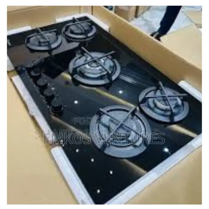 Sigma 5 Burner 90cm Built-in Gas Hob With Glass Mirror Finish.