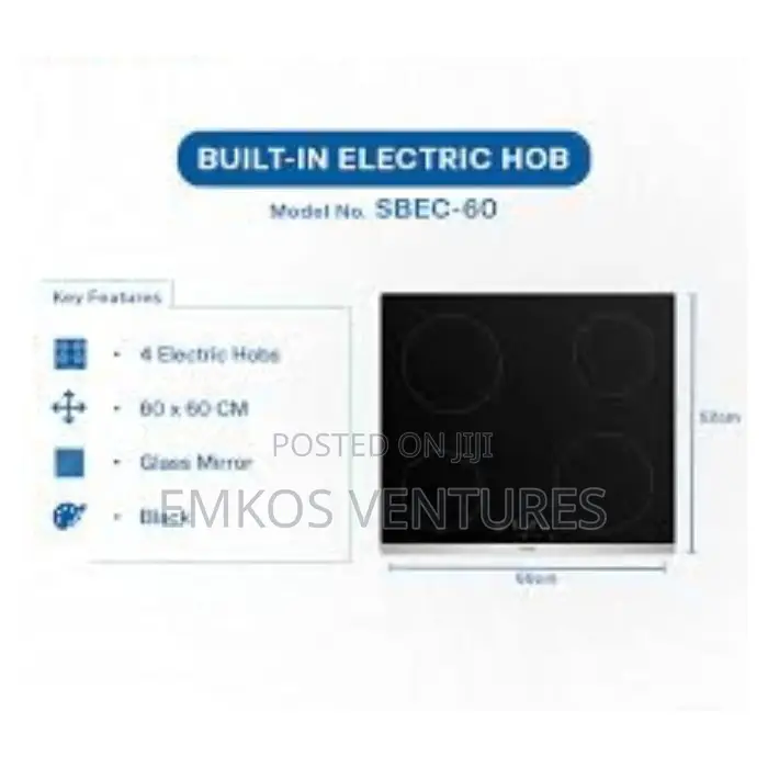 Sigma 4 Burner Electric Hob With Glass Mirror