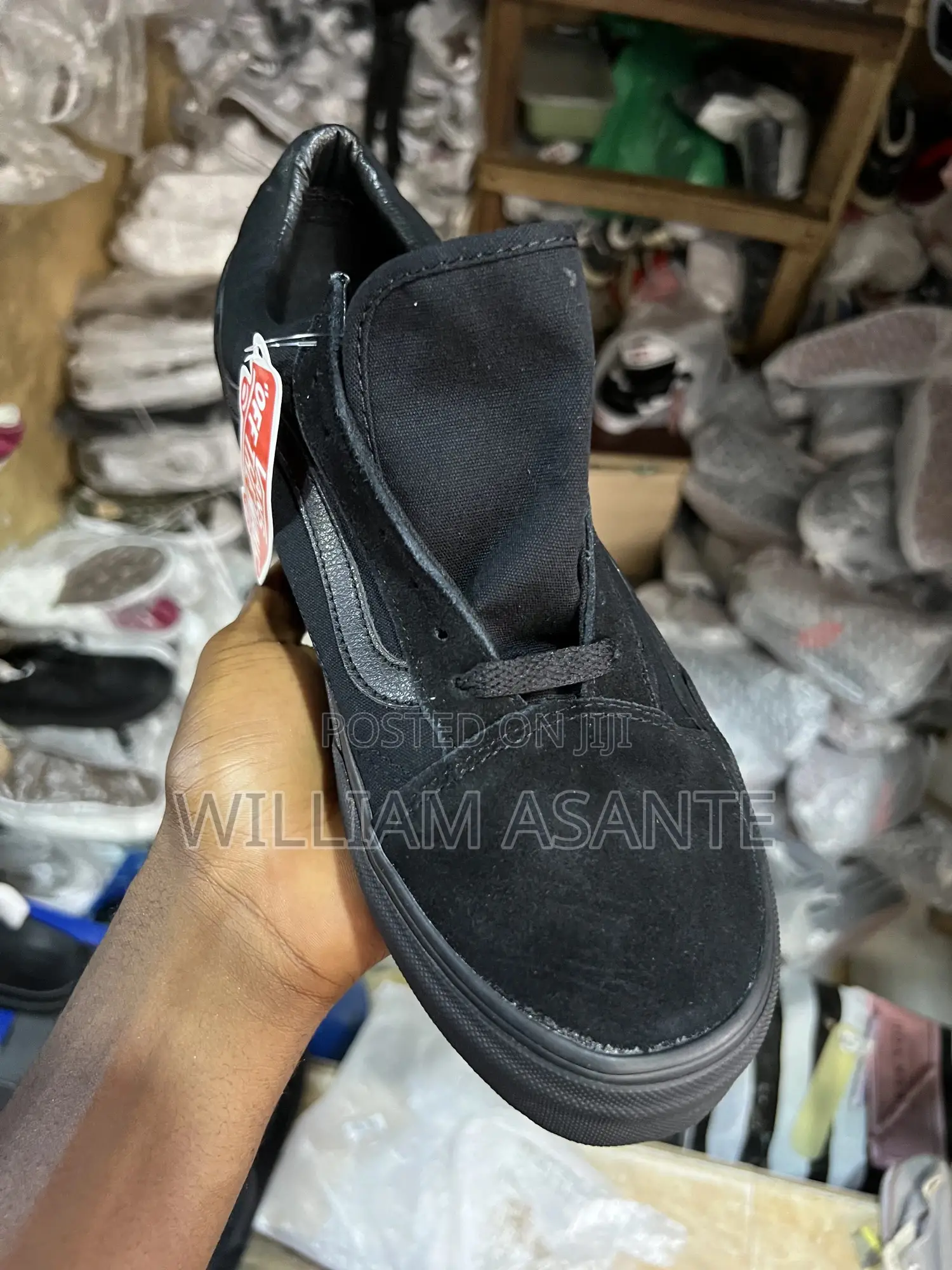 All Black Canvas Vans