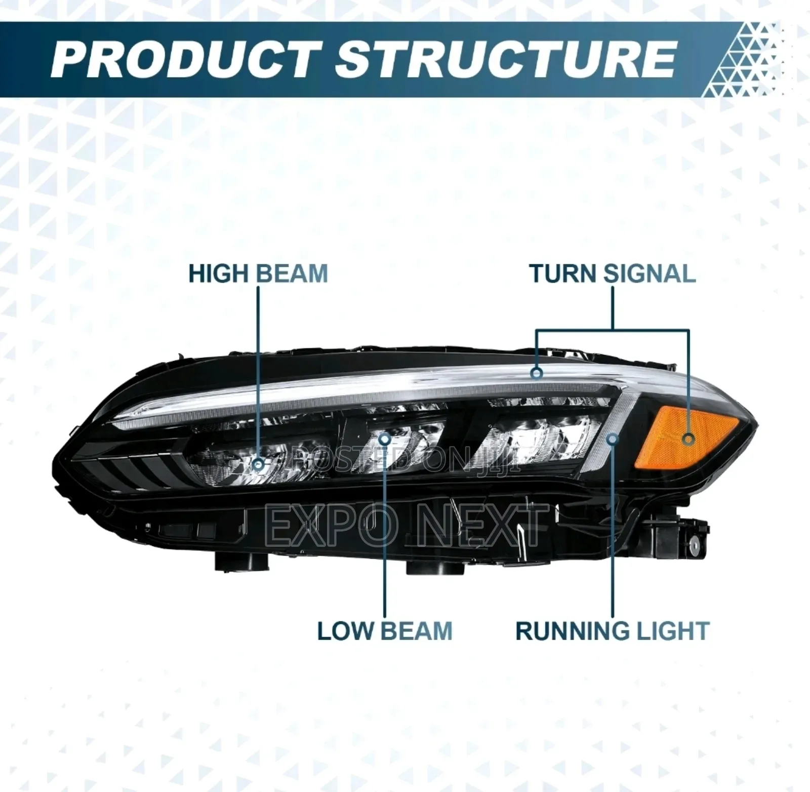 Pair Led Headlights Pair For 2022-2024 Honda Civic Sport Touring