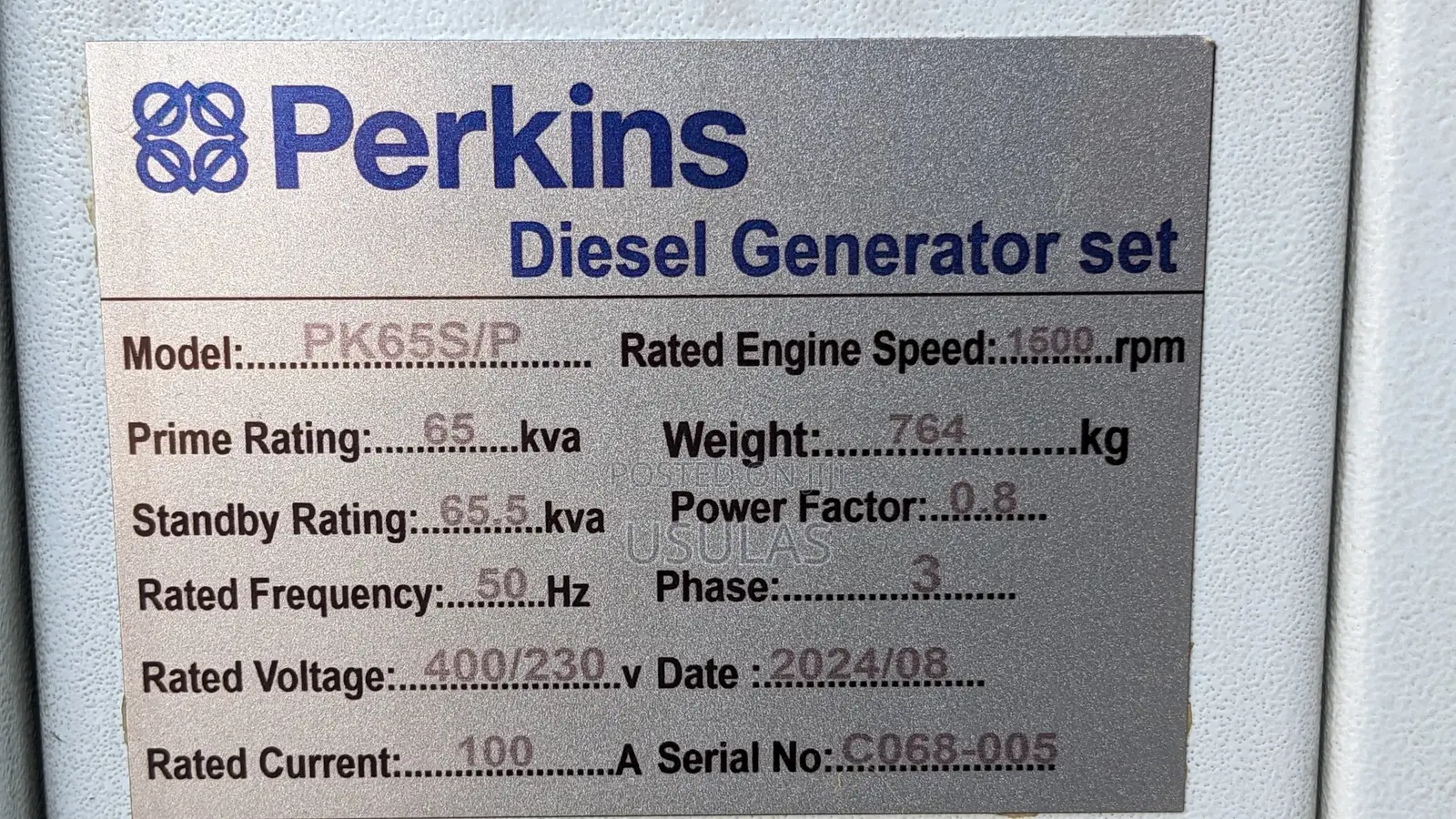 65kva Perkins Generator