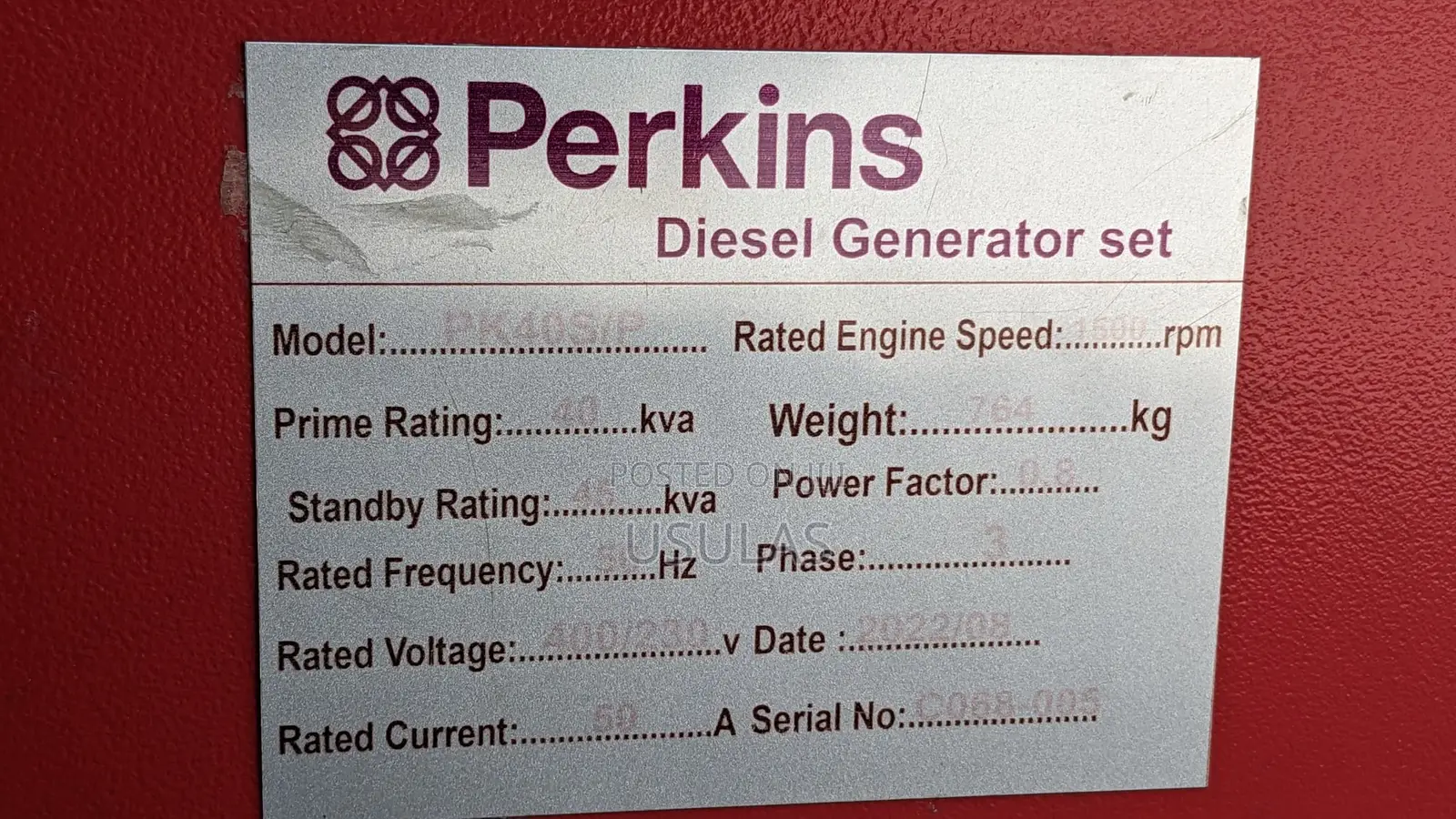 40kva Perkins Generator