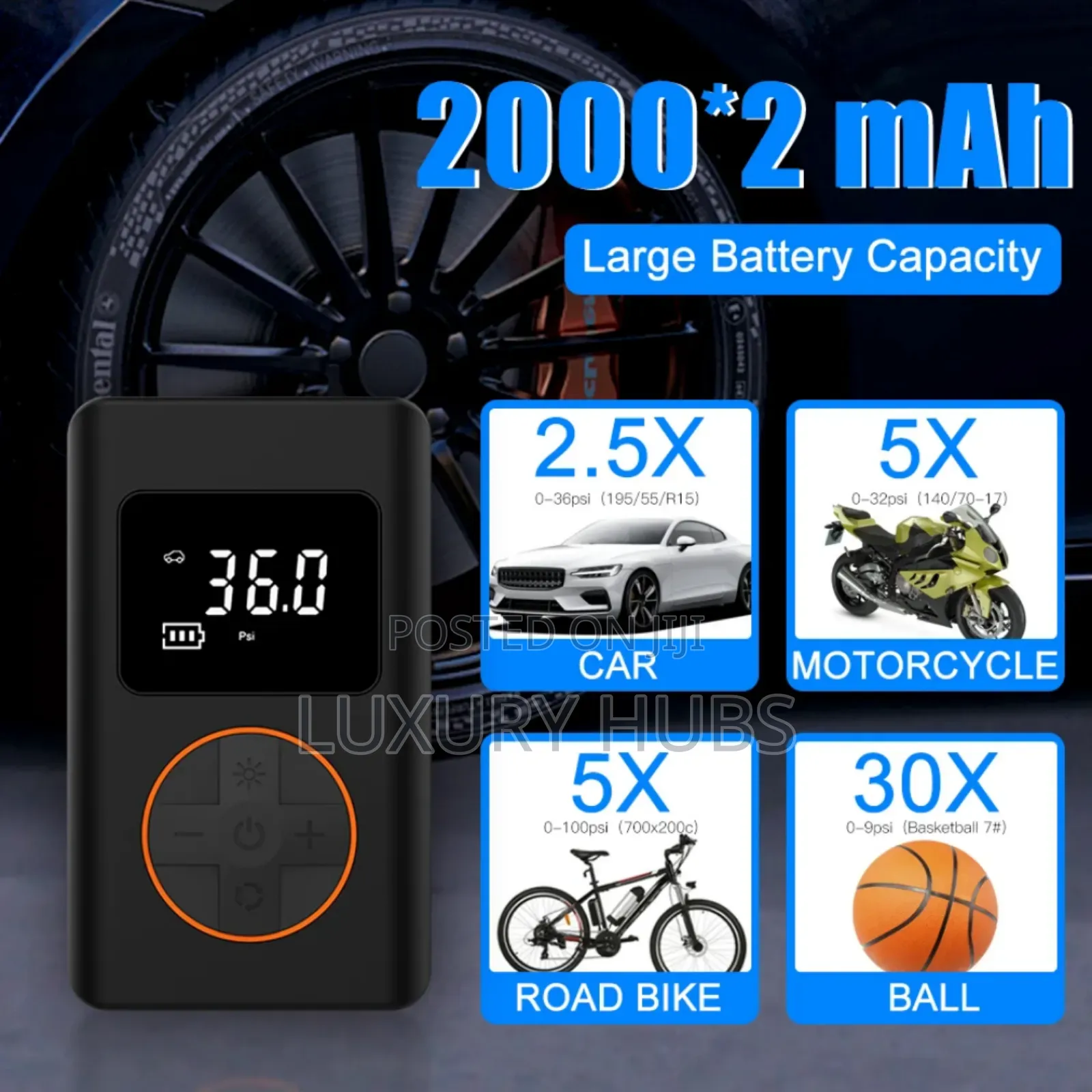 Dual Purpose Digital Tire Air Compressor