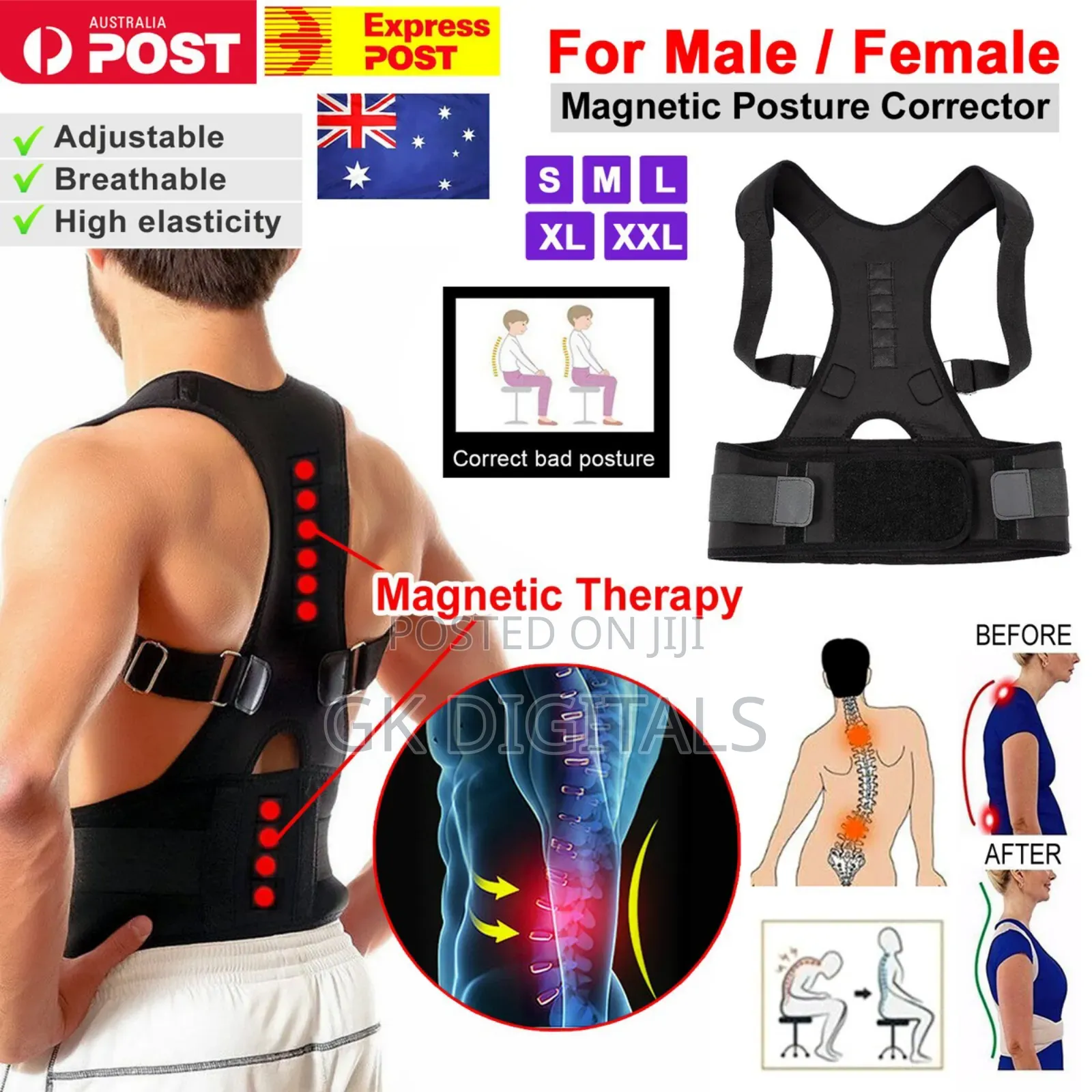 Posture Corrector Back Support Brace | Men Women | S-XXL