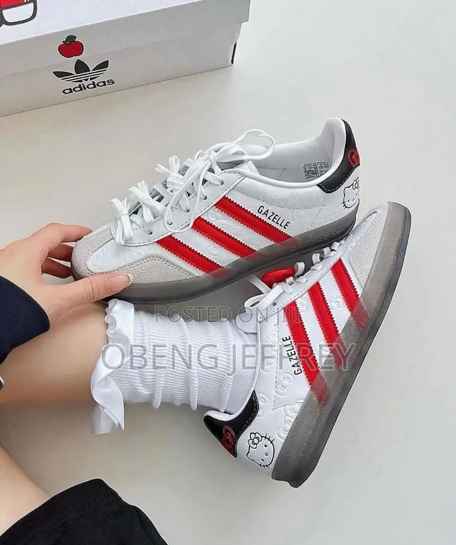 Original Adidas Gazelle White/Red