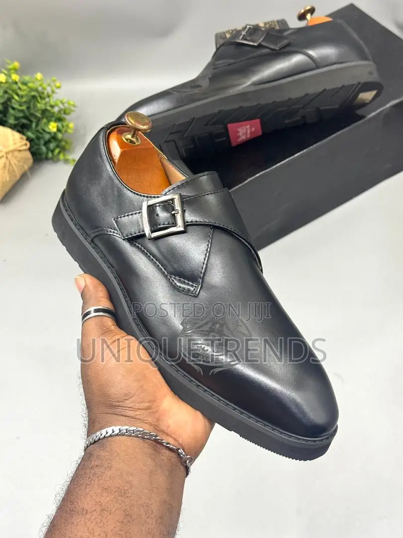 Berluti Single Monk Strap Leather Shoe (All Black)