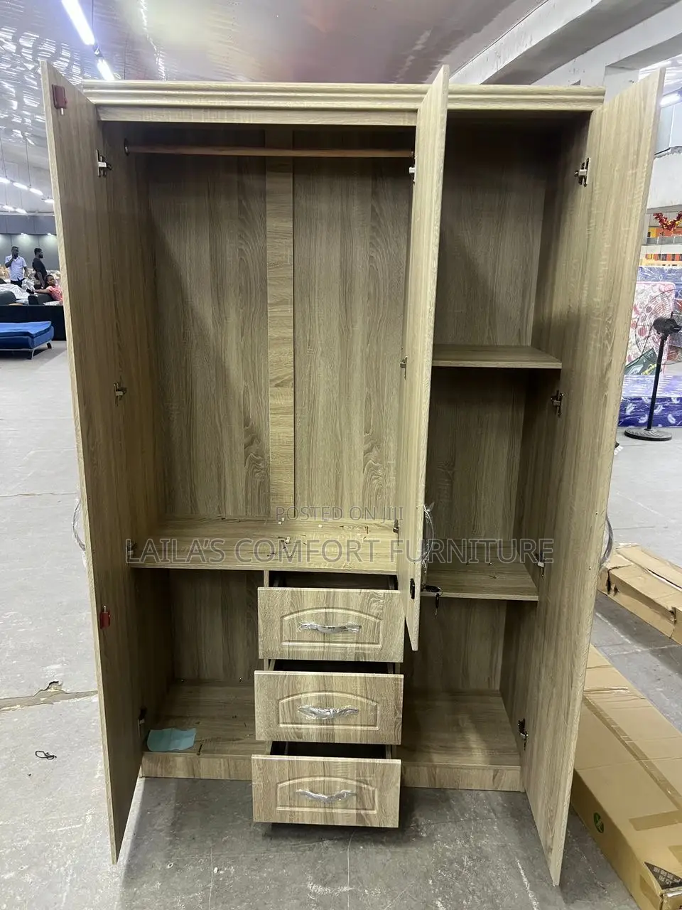 Imported 3 Doors Wardrobe