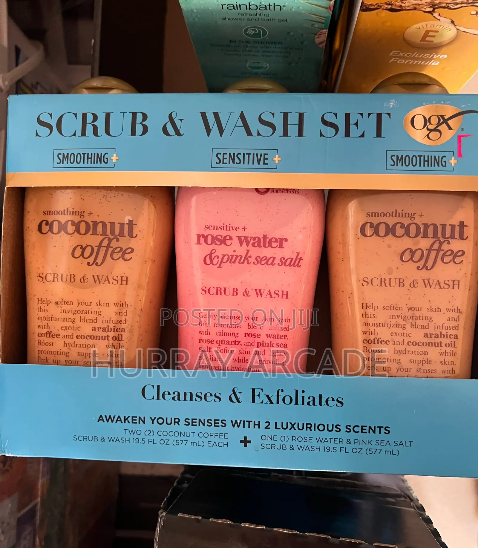 3 Pack Scrub Wash Set Smoothing and Sensitive 577ml Each