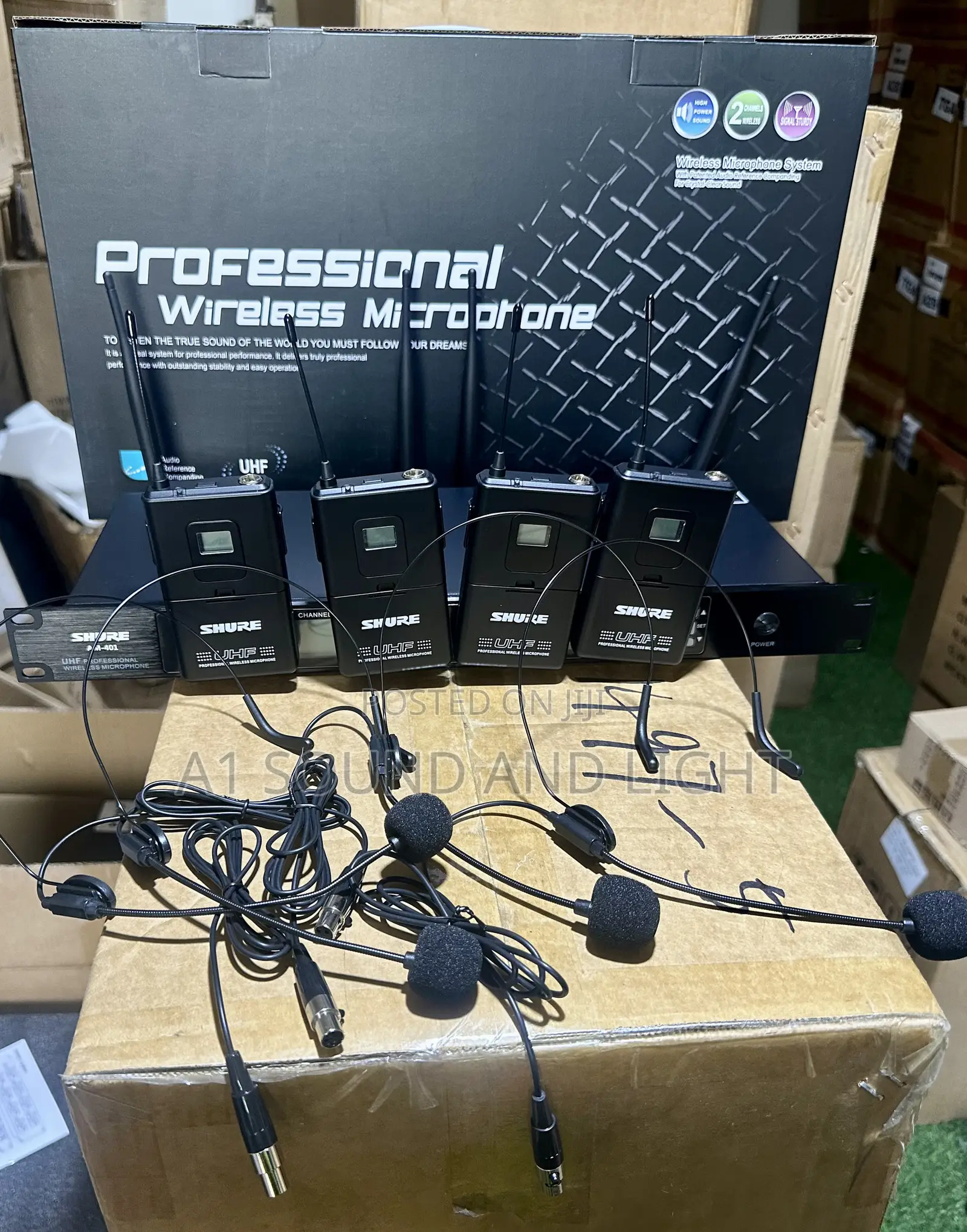 Shure Am401 4 In1 Wireless Head Microphone Set [