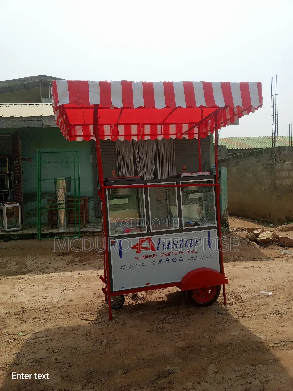 Double Gas and Electric Popcorn Machine on Wheels