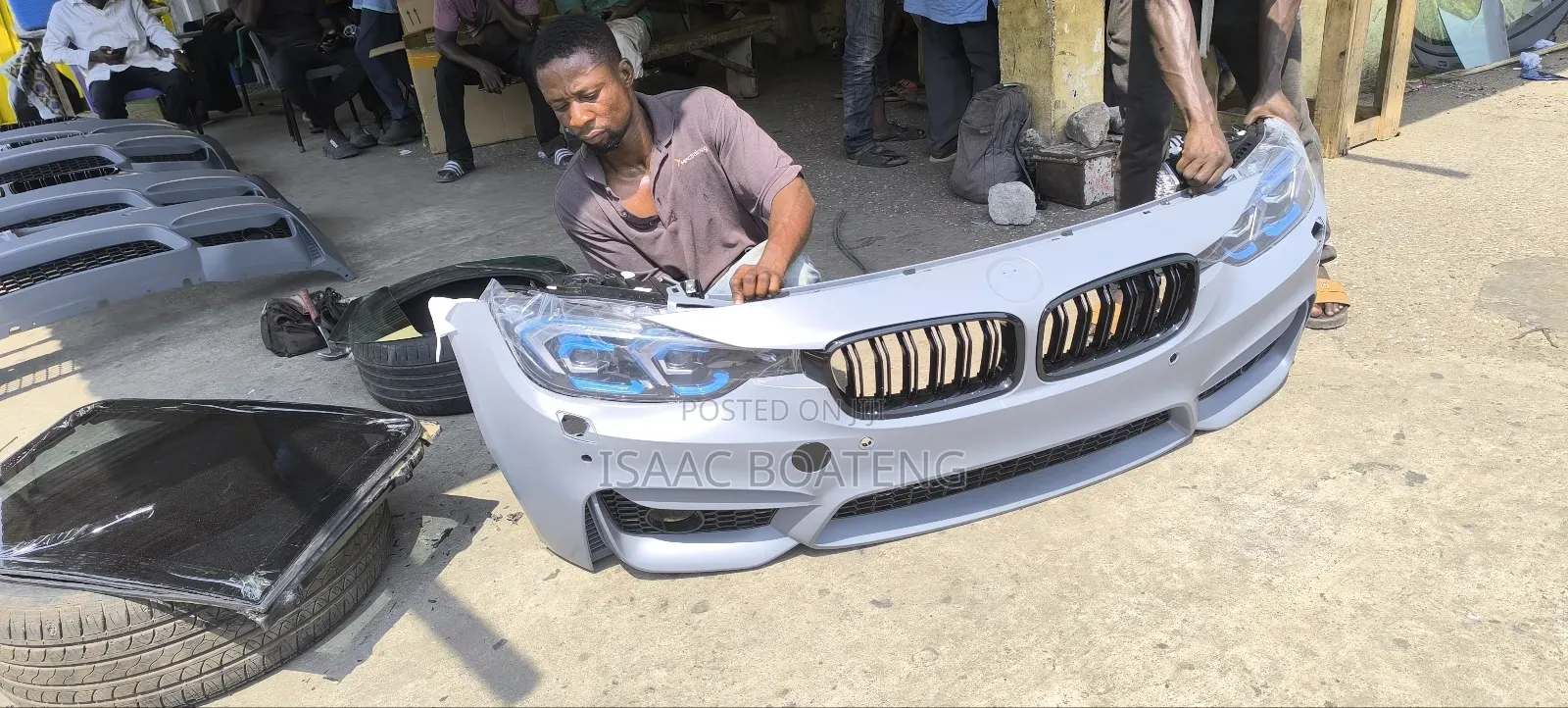 BMW 320i F30 M3 2018 Model Complete Front Bumper and Led Headlight