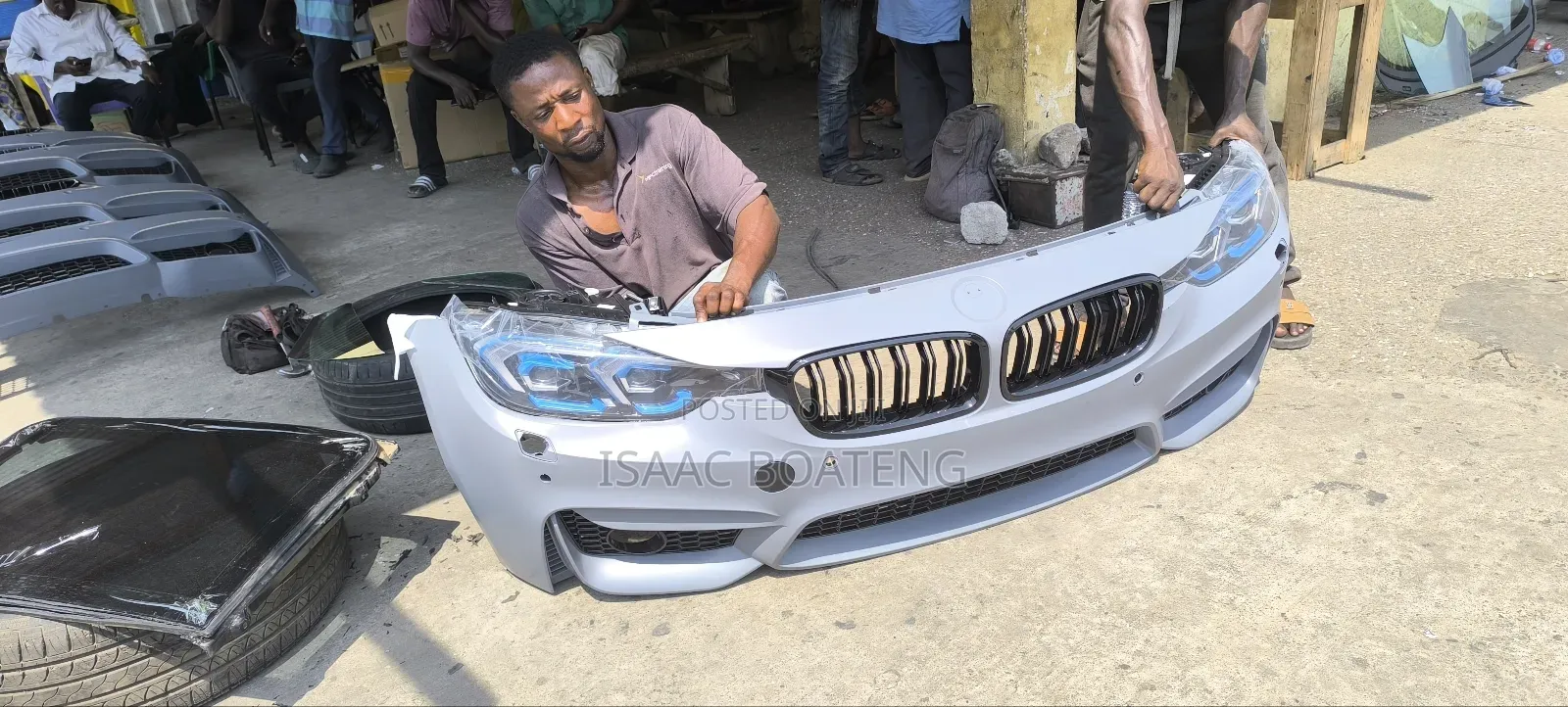BMW 320i F30 M3 2018 Model Complete Front Bumper and Led Headlight