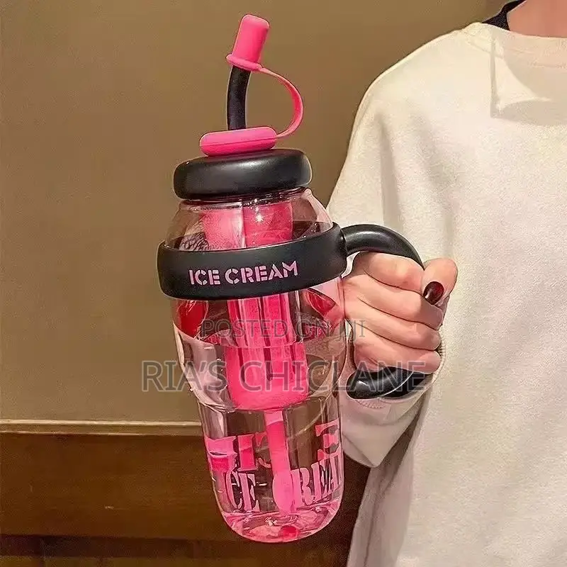 Ice Cream Bottle With Straw