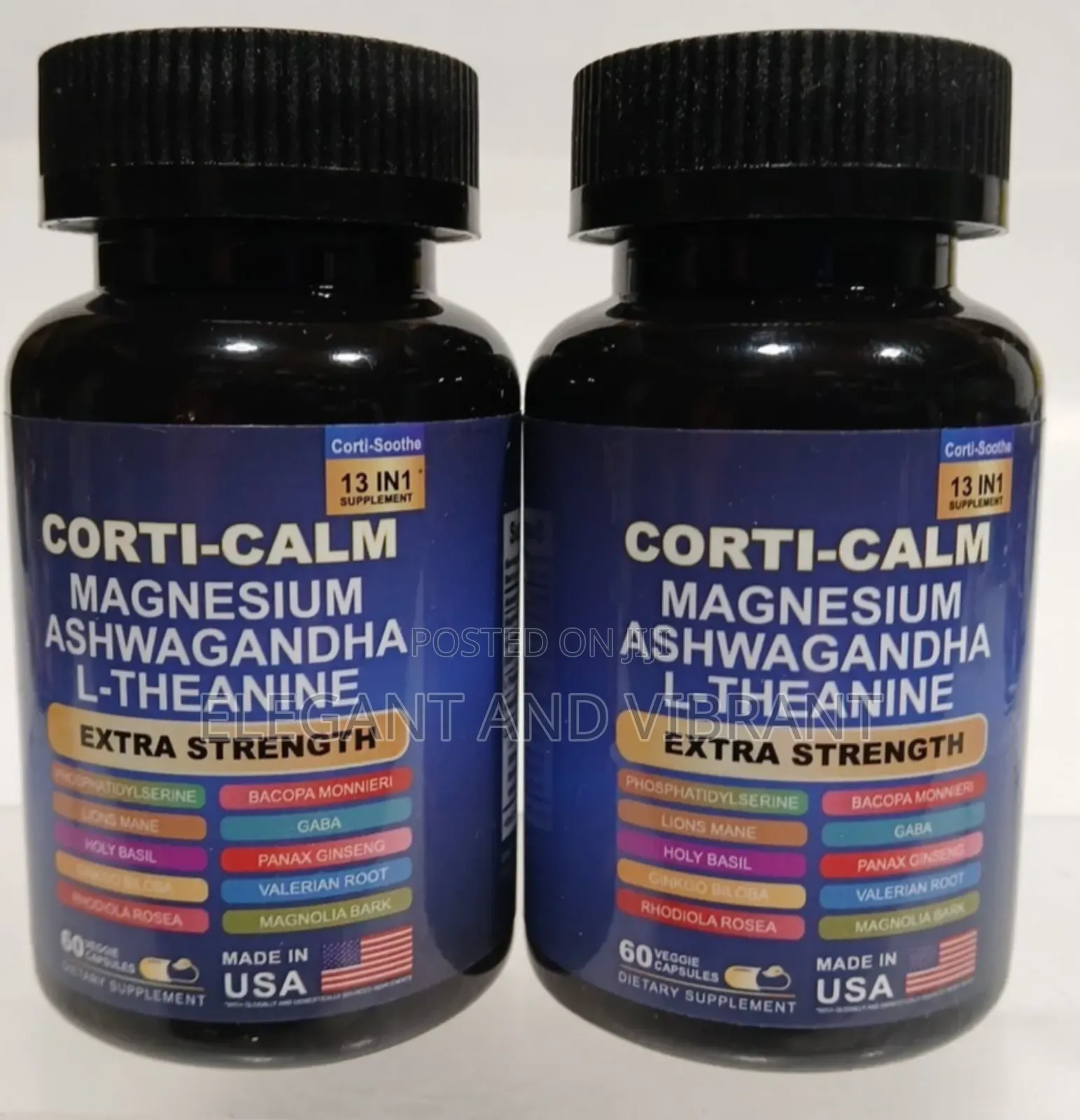 Corti-calm Magnesium Ashwagandha L-theanine 60ct