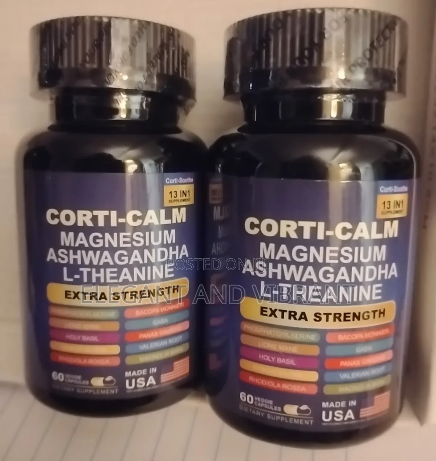 Corti-calm Magnesium Ashwagandha L-theanine 60ct